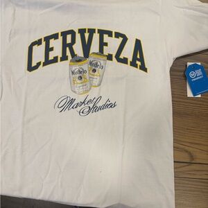 Market Studios White Cerveza Graphic Tee